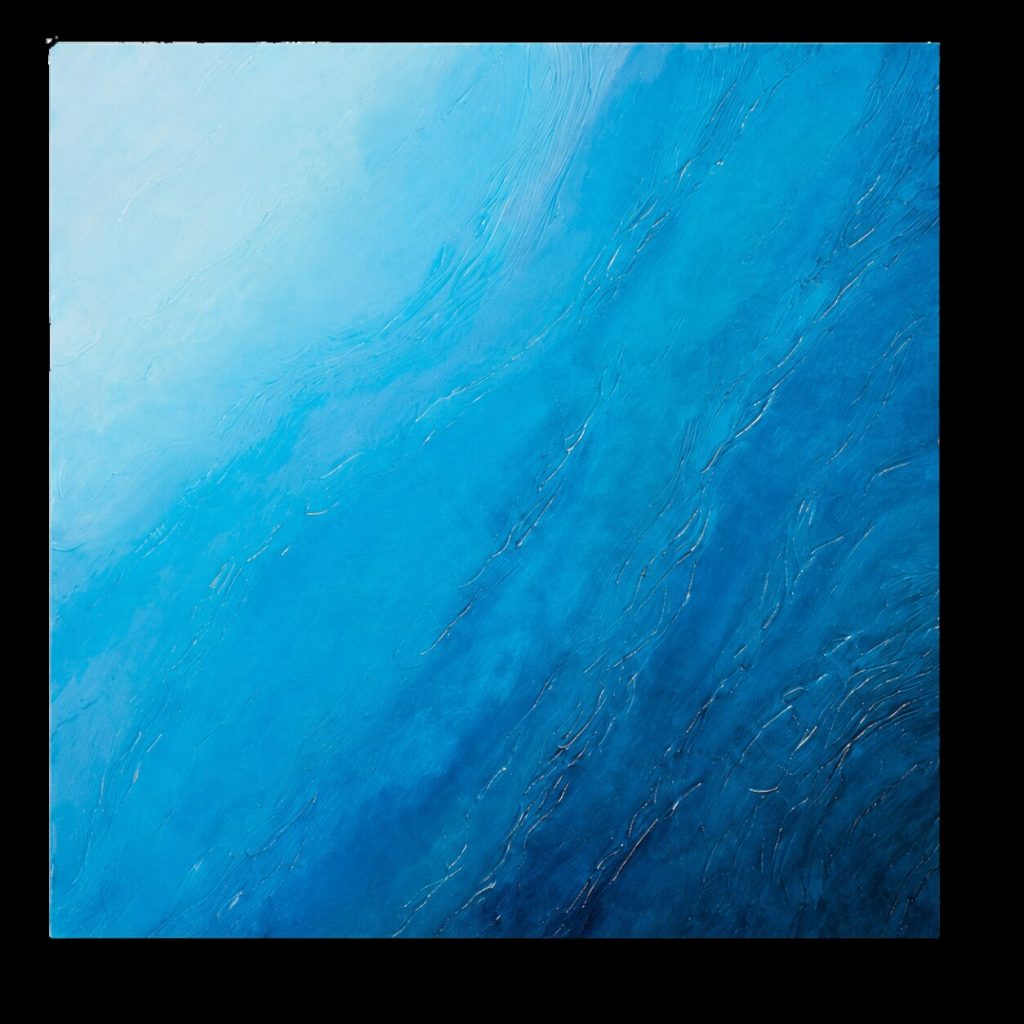 Costa de Ibiza — 105 × 104 cm, obra original de Adriana Fernández