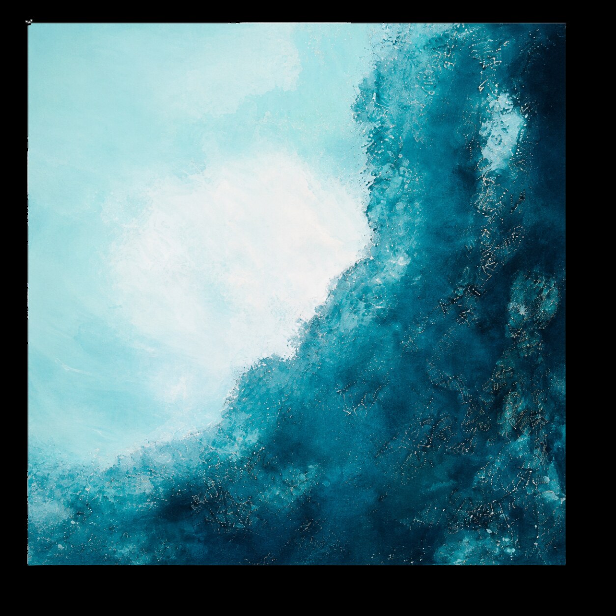 Profundidades (105 × 104 cm), obra original de Adriana Fernández